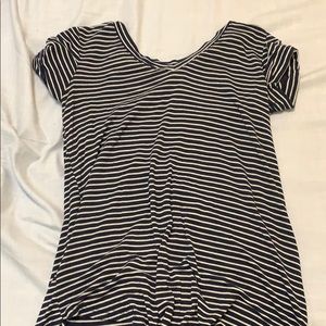 Navy and white striped t shirt